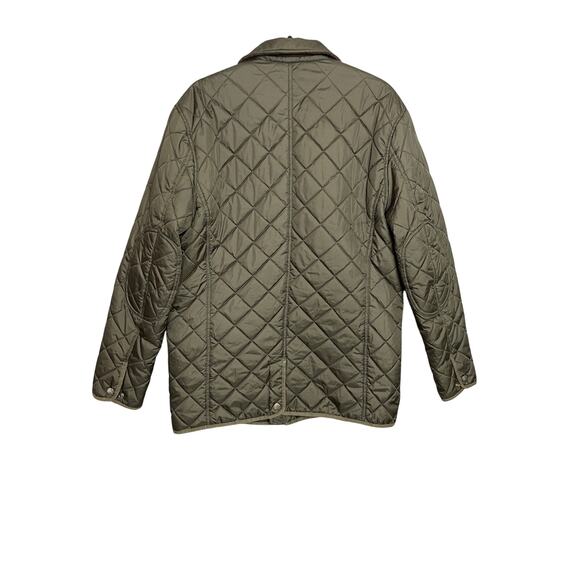 Hart Schaffner Marx Olive Green Quilted Riding Jacket Men’s Size Medium Winter - Picture 2 of 6